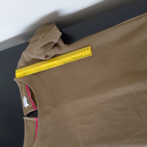 Anthropologie Postmark Ribbed Olive Flutter Sleeve Top | Short Sleeve Top - Picture 12 of 14